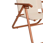 Reposera plegable color crema de aluminio Descansar 80041