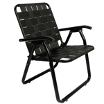 Reposera plegable color negro de aluminio Descansar 80048