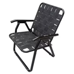 Reposera plegable color negro de aluminio Descansar 80048