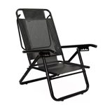 Reposera playera baja negra de aluminio Descansar 80052