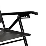 Reposera playera baja negra de aluminio Descansar 80052