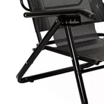 Reposera playera baja negra de aluminio Descansar 80052