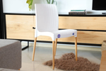 SILLA PLÁSTICA BLANCA PATAS DE MADERA VOSS 2000 SIINDIABLMAD