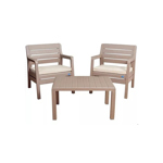 SET MESA Y SILLONES PLÁSTICO CAPUCHINO VOSS 2000 PARISSET1CH