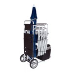 Carrito De Playa Negro En Aluminio Con Extensiones Mor 2596