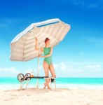 Carrito De Playa Negro En Aluminio Con Extensiones Mor 2596