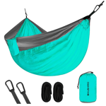 HAMACA DE CAMPING DOBLE 3M X 2M VERDE AGUA KUSHIRO FHCI-DOVA