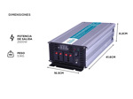 Inversor Gadnic 2500w Pico 5000w 12v 220v Convertidor Ideal Camping Náutica Motorhome