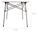 Mesa Plegable Coleman Aluminio P/2 Personas 70x70 Con Bolso