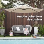 Sombrilla Parasol Lateral Waggs Grande 3m con Proteccion UV Azul