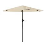 Sombrilla Parasol Recta WAGGS 3m Protección UV Jardín Terraza Crema