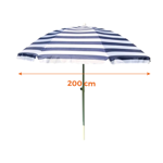 Sombrilla 2 Mts Rayada Blanca Y Azul
