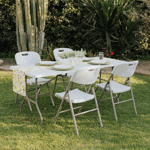 Set de exterior Bynox Mesa Plegable + 4 sillas plegables FI-MEPL18-BL-FI-SILPLE-BLx4