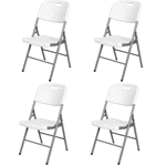 Set de exterior Bynox Mesa Plegable + 4 sillas plegables FI-MEPL18-BL-FI-SILPLE-BLx4