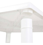 Mesa De Plástico Cuadrada Desmontable Mor 15151401 Blanca