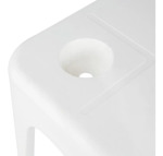 Mesa Cuadrada De Plástico Con Portavasos Mor 15151351 Blanco