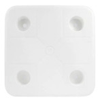Mesa Cuadrada De Plástico Con Portavasos Mor 15151351 Blanco