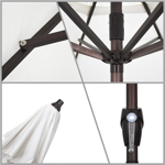 Sombrilla Avelino 87/SL-UM002LR Aluminio 3 Mts C/ Manivela Blanca
