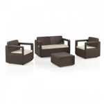 Set Muebles Berner Apolo 55347 con Sillones y Mesa Wengue