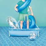 Pileta Cuadrada Mor 001000 Capacidad 400l Azul