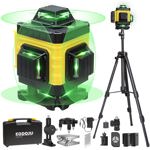 Nivel láser EODOJU 4 x 360° con trípode autonivelante de 16 líneas