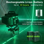 Nivel láser EODOJU 4 x 360° con trípode autonivelante de 16 líneas
