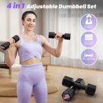 Juego de mancuernas ajustables Zempox de 2 x 2 a 5 libras para mujer