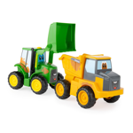 TRACTOR CON PALA Y CAMION VOLCADOR JOHN DEERE