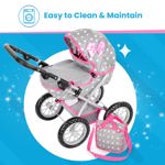 Cochecito Baby Doll Kinderplay KP0262S con asa ajustable