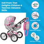 Cochecito Baby Doll Kinderplay KP0262S con asa ajustable