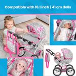 Cochecito Baby Doll Kinderplay KP0262S con asa ajustable
