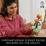 Set de construcción LEGO Icons, decoración de flores de crisantemo 10368
