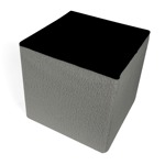 Puff Cuadrado Estructura Reforzada De Madera, Metal Plegable Gris