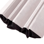Puff Redondo Estructura Reforzada De Madera, Metal Plegable Blanco