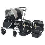 Cochecito doble con huevito y base Duo Ride Infanti