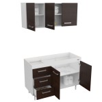 COMBO COCINA 1.20 EXPRESS BLANCO F/CHOCO MELAMINA S/BACHA