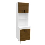 COLUMNA COCINA 4P - MEL. BLANCO / AVELLANA                  