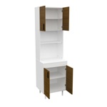 COLUMNA COCINA 4P - MEL. BLANCO / AVELLANA                  