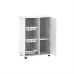 Mueble frutero con puerta y estante MFO070