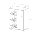 Mueble frutero con puerta y estante MFO070
