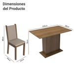 Juego De Comedor Madesa Talita Mesa Con 4 Sillas