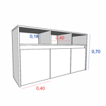 Mueble Juguetero Guardado Organizador 3038 Juguetes Ruedas Blanco