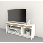 Rack Mesa Para Led Tv 1150 Melamina Minimalista Everest Con Olmo