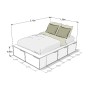 Cama Box EMC 2 Plazas 1,40m con 6 Cajones y 2 Zapateros Blanco