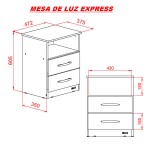 MESA DE LUZ EXPRESS BLANCA