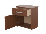 MESA DE LUZ DAKAR MELAMINA TABACO 1 PUERTA 1 CAJON