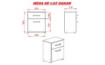 MESA DE LUZ DAKAR MELAMINA VENEZIA 1 PUERTA 1 CAJON