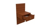 PANEL CON MESA DE LUZ FLOTANTE BENETHON TABACO