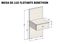 PANEL CON MESA DE LUZ FLOTANTE BENETHON TABACO