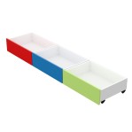 KIT 3 CAJONES BAJO CAMA NATURE (ROJO / AZUL / VERDE)